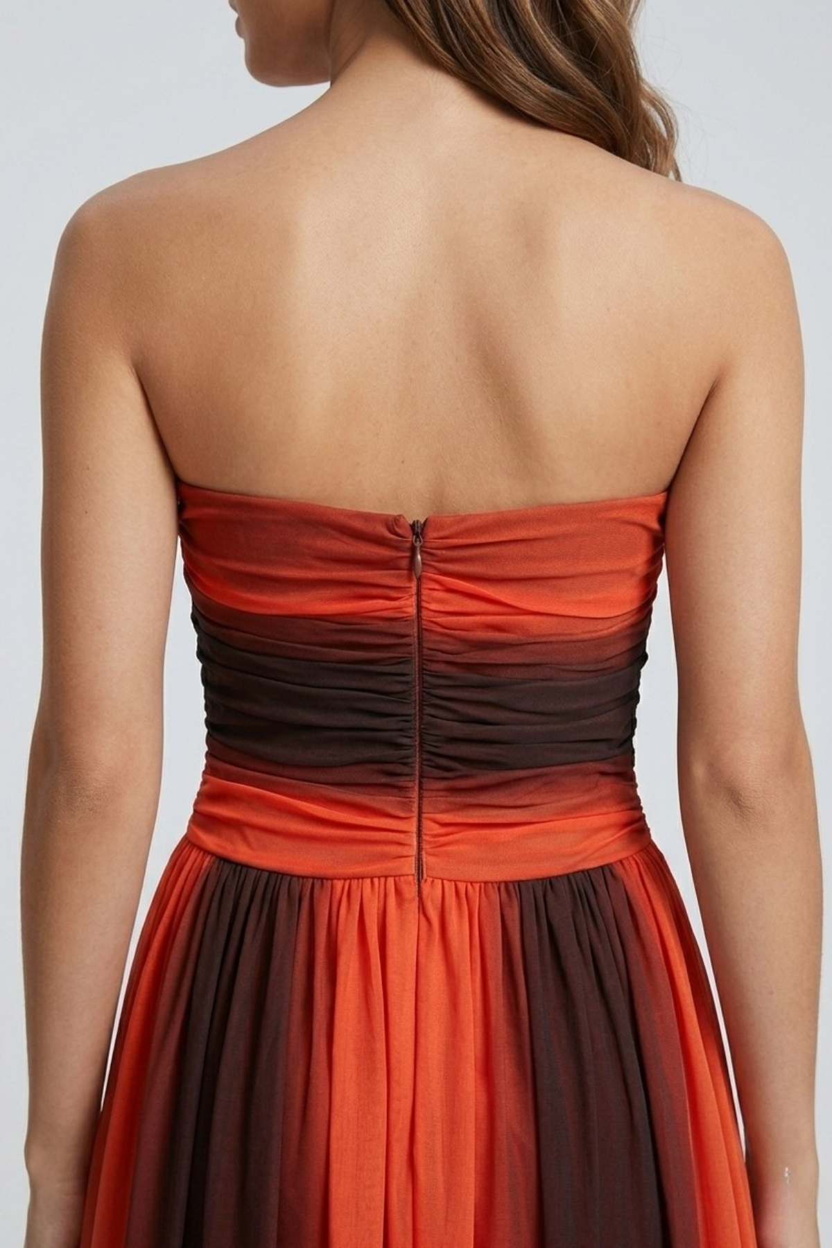 Robe femme longue coupe A-line décolleté sans épaules – Image 5