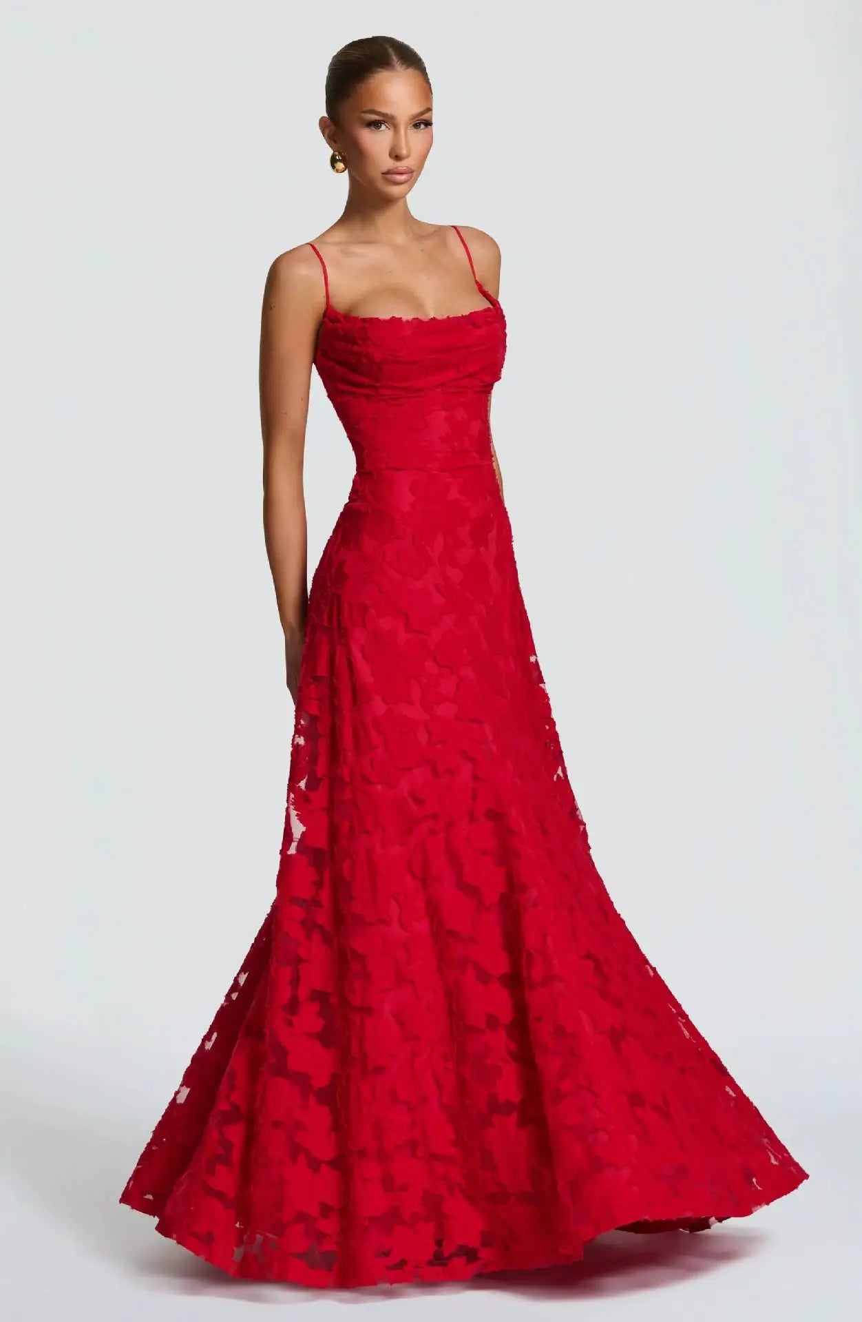 Robe longue femme bretelles fines motif floral – Image 5