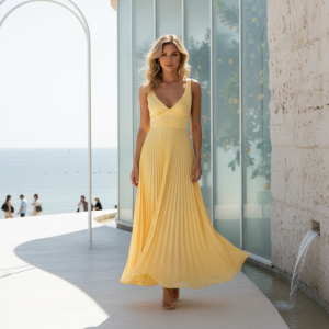 Robe femme longue confortable pour événements extérieurs