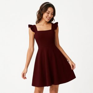 Robe femme mini coupe évasée tissu léger