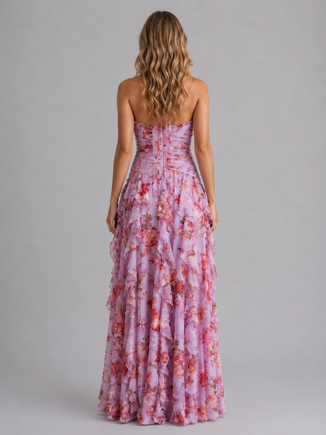 Robe femme taille froncée fluide tissu respirant – Image 4