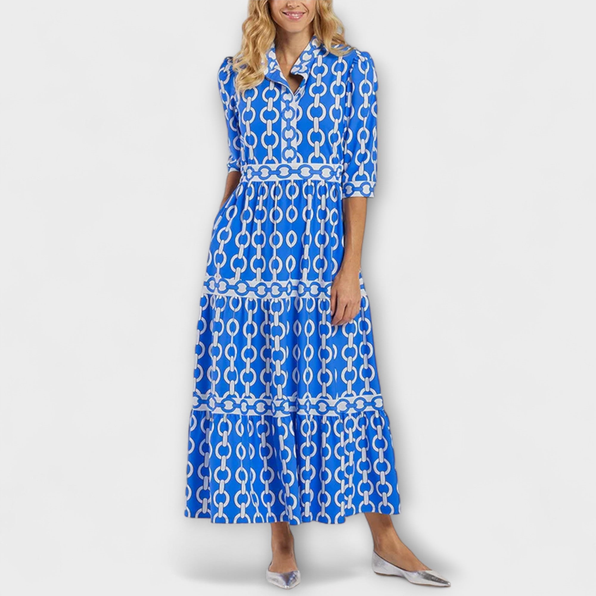 Robe femme motif chaîne audacieux élégance polyvalente – Image 8