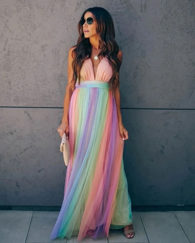 Robe femme fluide rayée légère été – Image 5