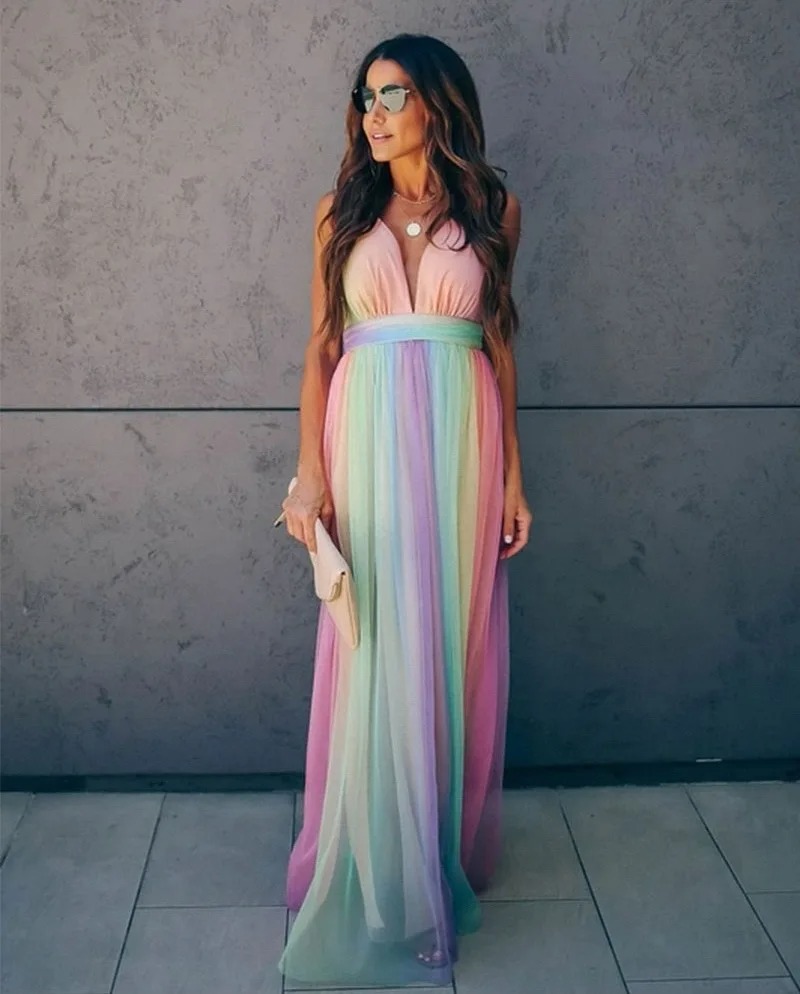 Robe femme fluide rayée légère été – Image 3