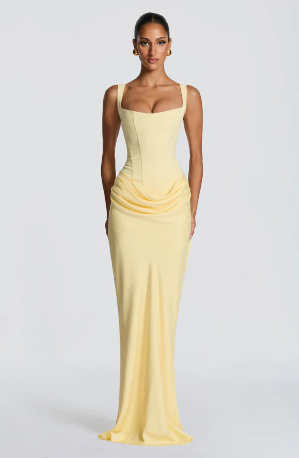 Robe femme satin baleiné coupe fourreau – Image 4