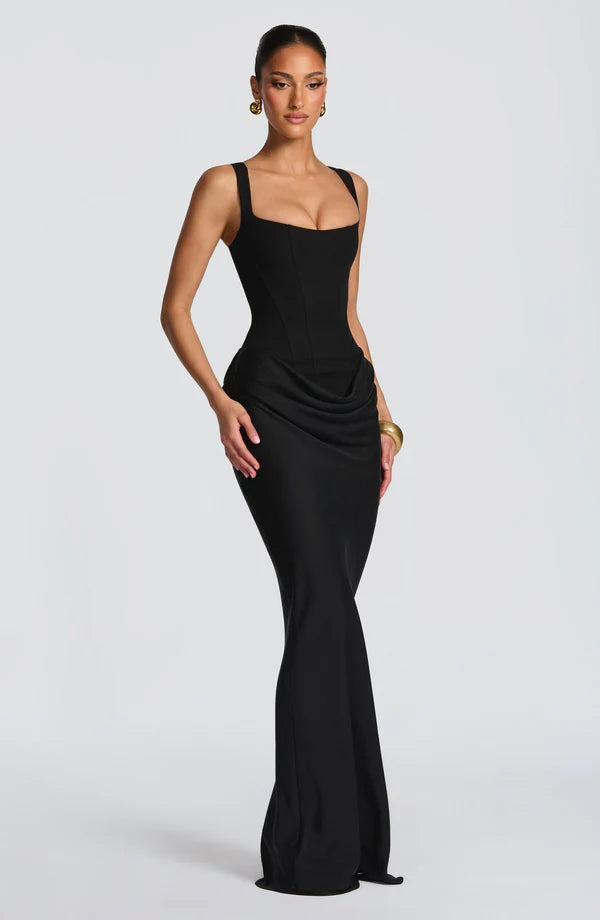 Robe femme satin baleiné coupe fourreau – Image 16