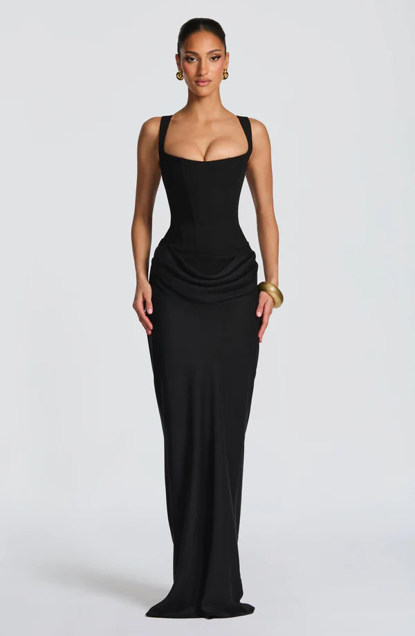 Robe femme satin baleiné coupe fourreau – Image 5