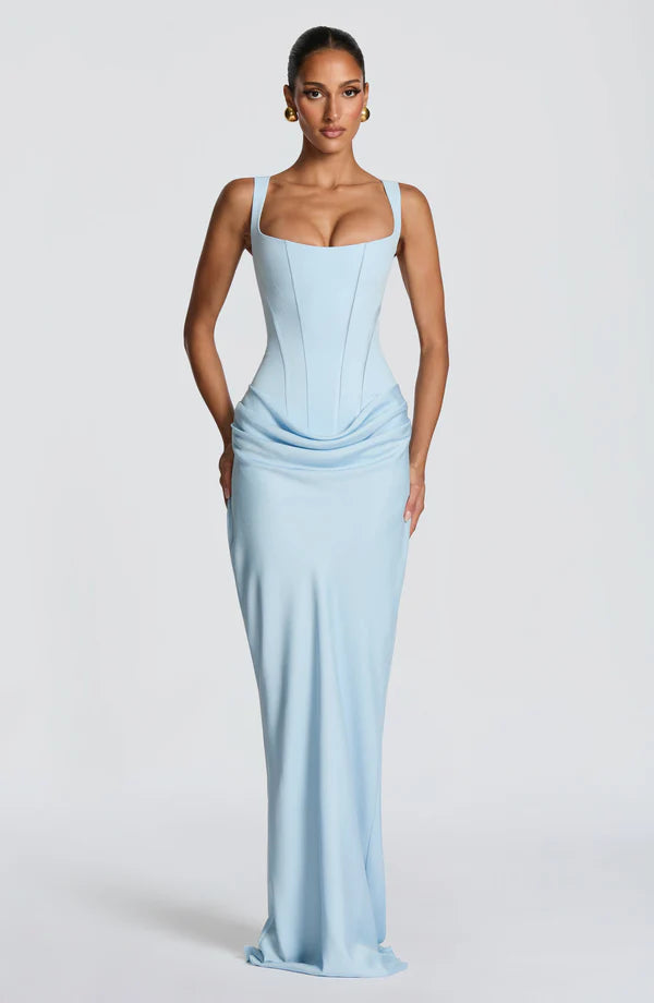 Robe femme satin baleiné coupe fourreau – Image 2