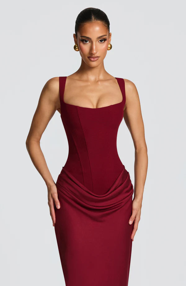 Robe femme satin baleiné coupe fourreau – Image 9