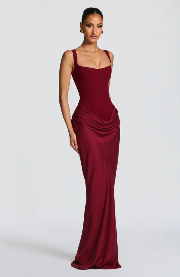 Robe femme satin baleiné coupe fourreau – Image 7