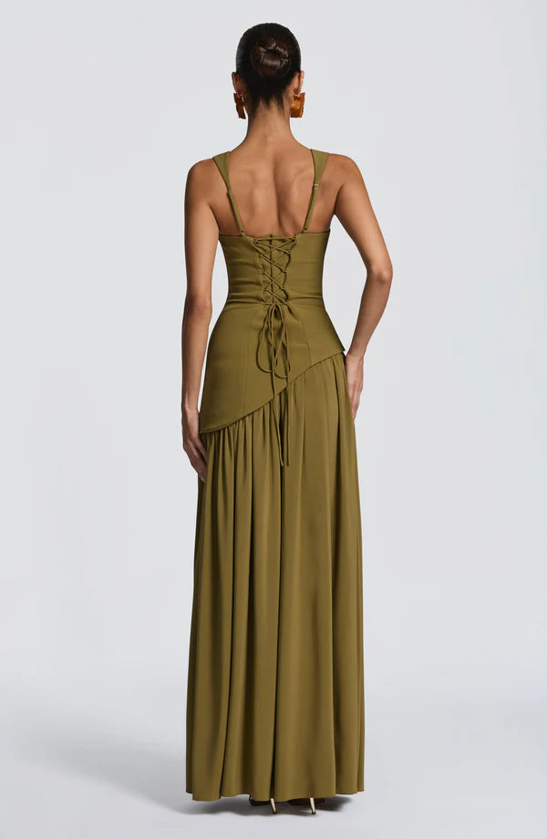 Robe femme moulante bustier fente haute élégante – Image 8