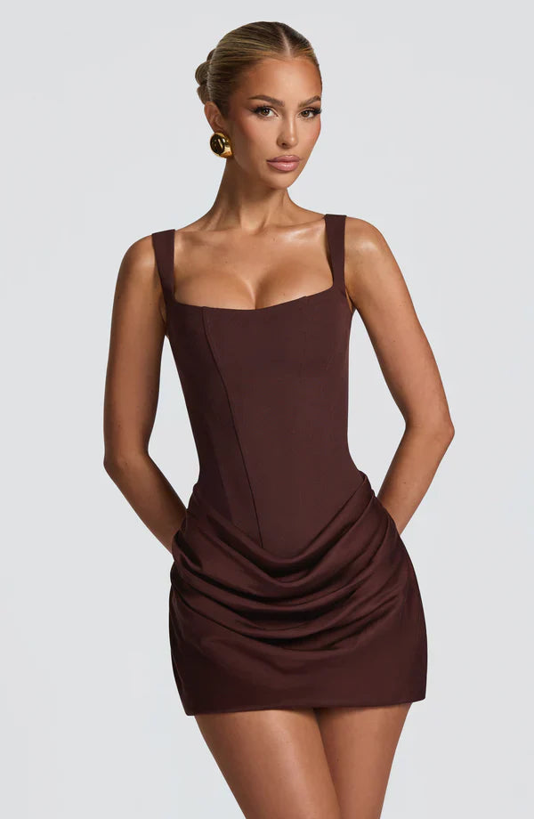 Robe femme coupe au-dessus genou soirées élégantes – Image 3