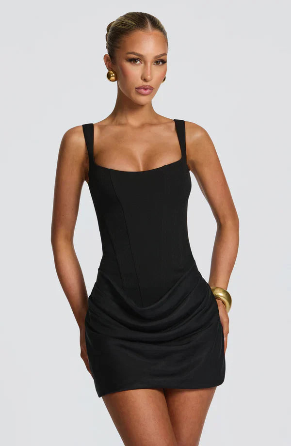 Robe femme coupe au-dessus genou soirées élégantes – Image 2