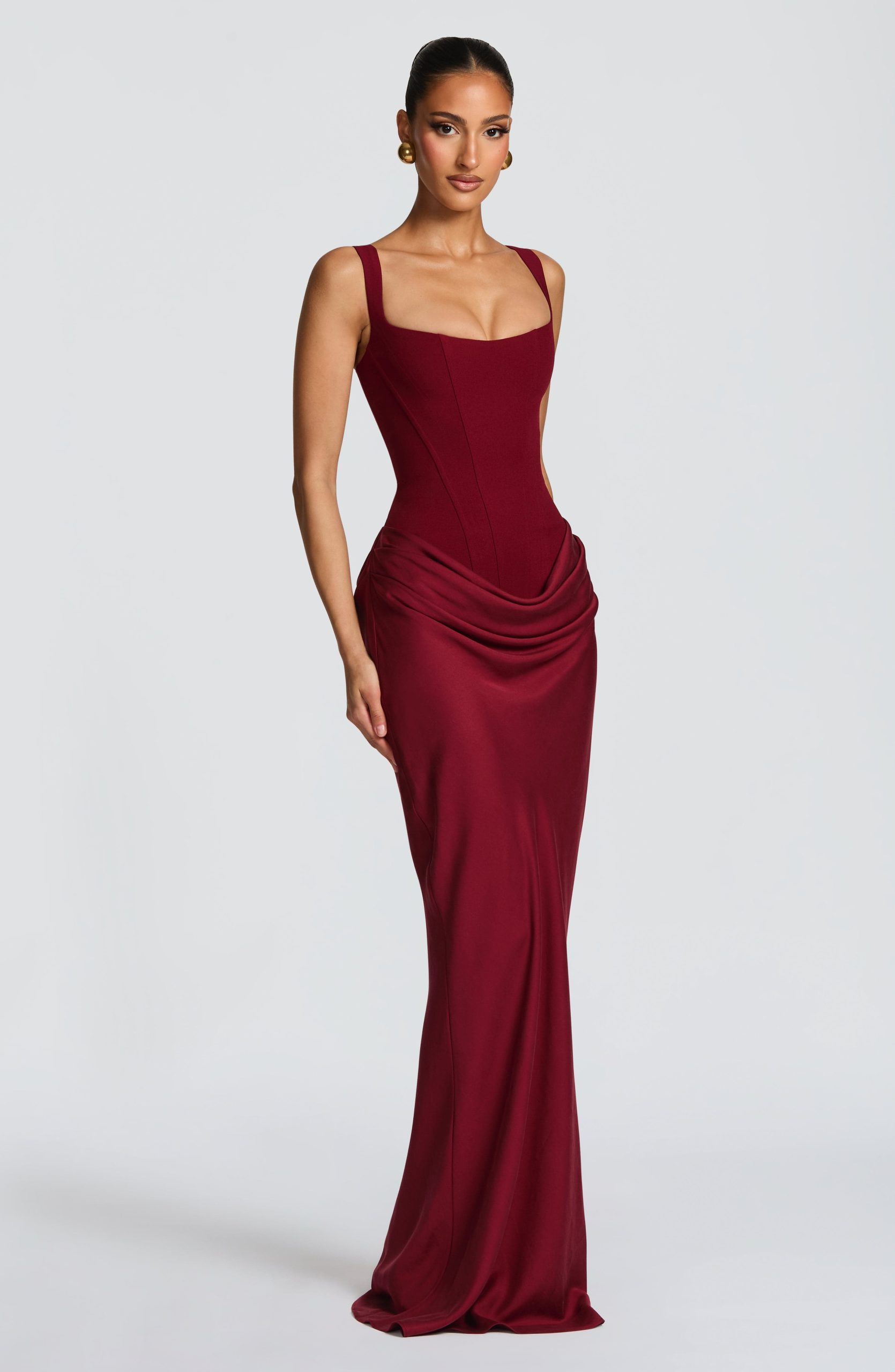 Robe femme maxi décolleté carré dos lacé – Image 4