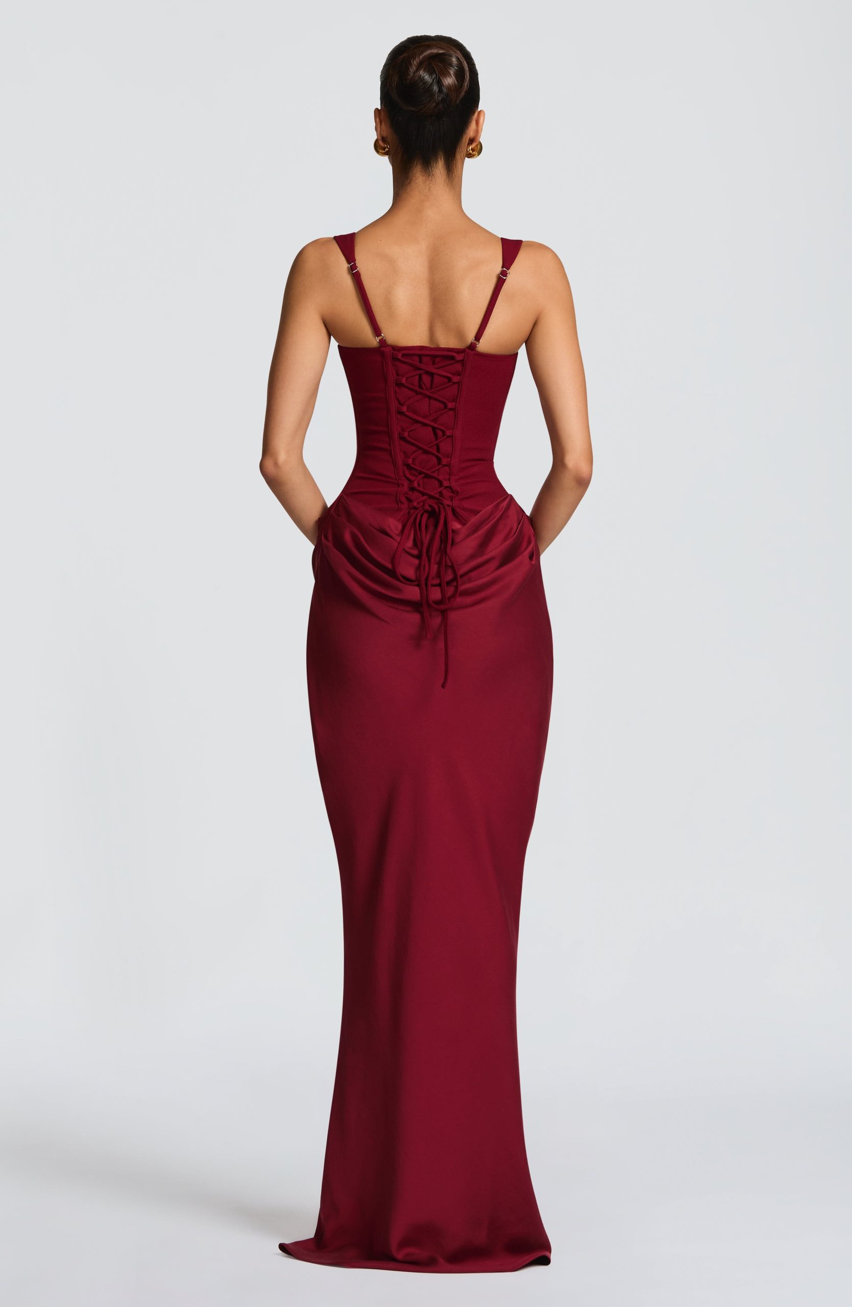 Robe femme maxi décolleté carré dos lacé – Image 3