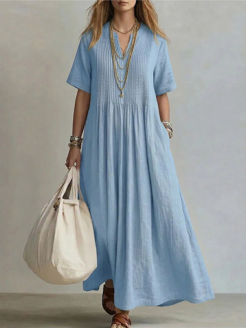 Robe femme coton respirant coupe ample style estival – Image 3