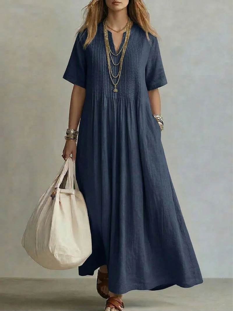 Robe femme coton respirant coupe ample style estival – Image 5