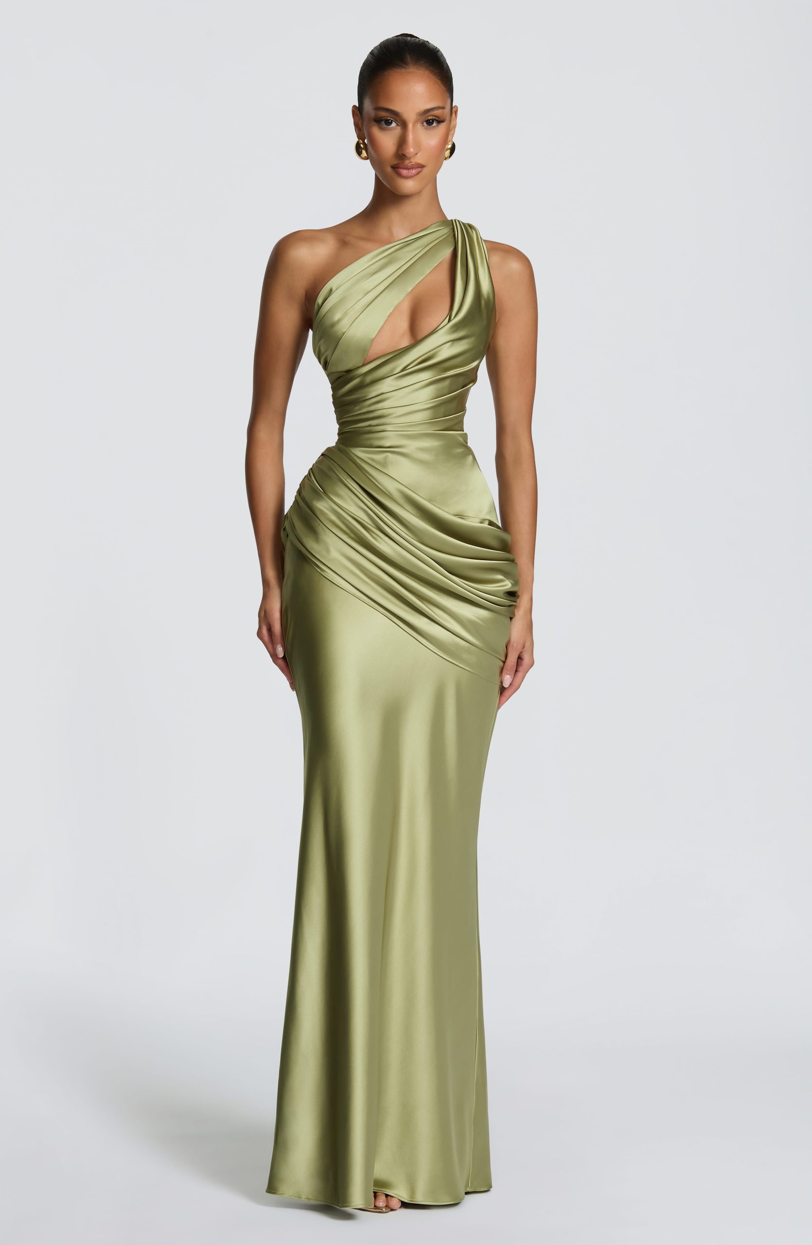 Robe femme satin asymétrique corset intégré – Image 6