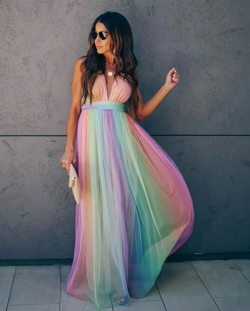 Robe femme fluide rayée légère été – Image 2