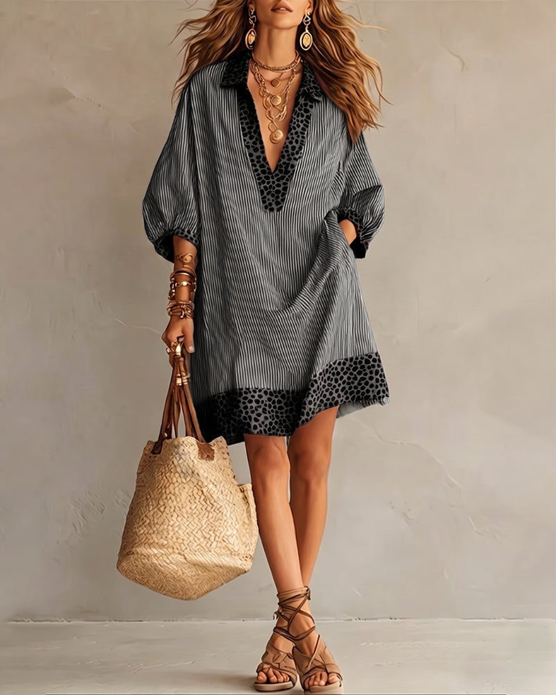 Robe femme bohème décontractée longueur genou – Image 3