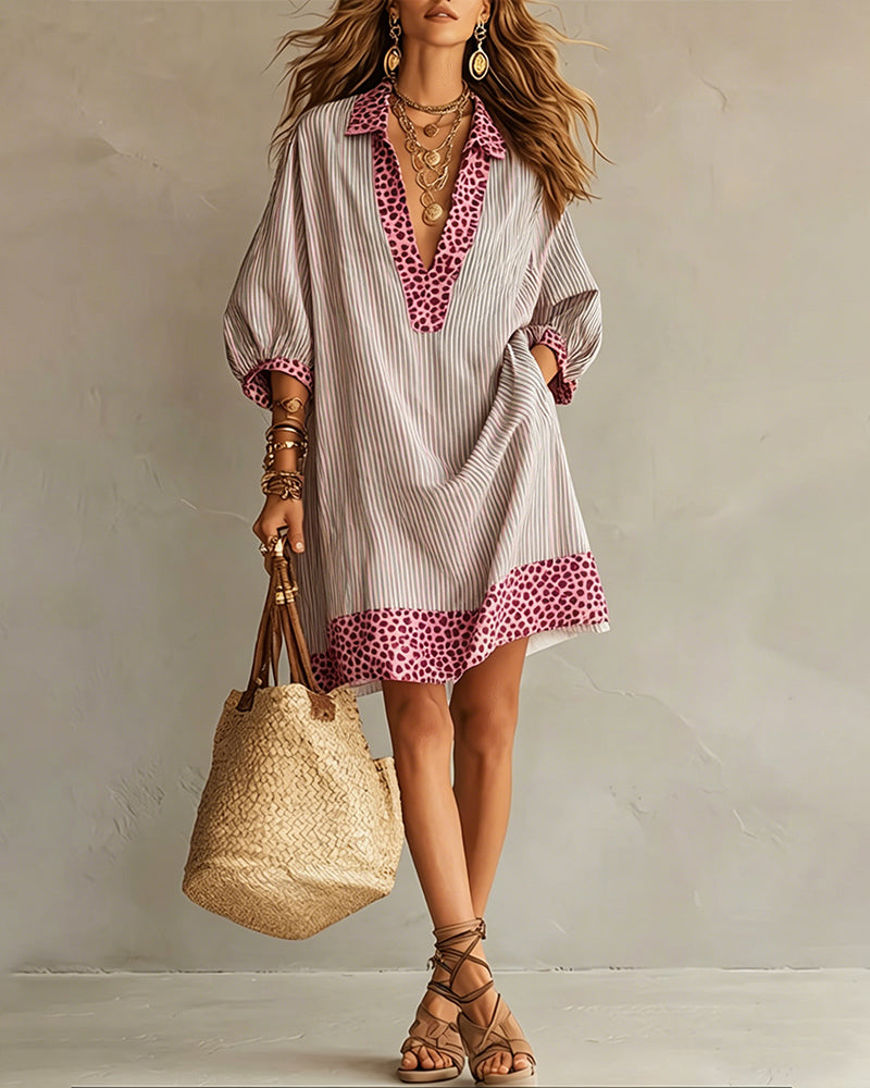 Robe femme bohème décontractée longueur genou – Image 4
