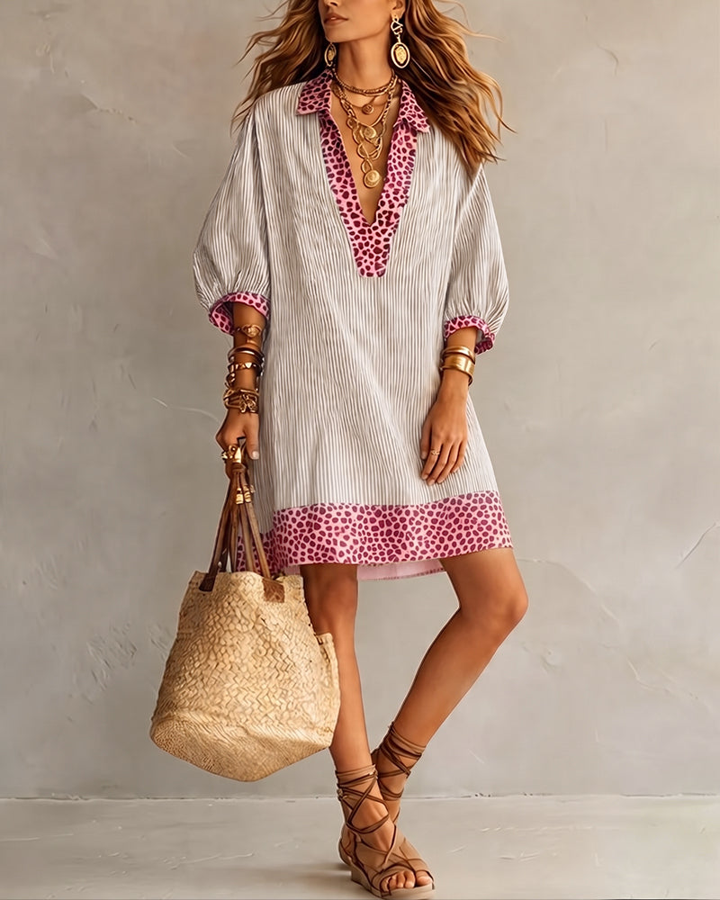 Robe femme bohème décontractée longueur genou – Image 10