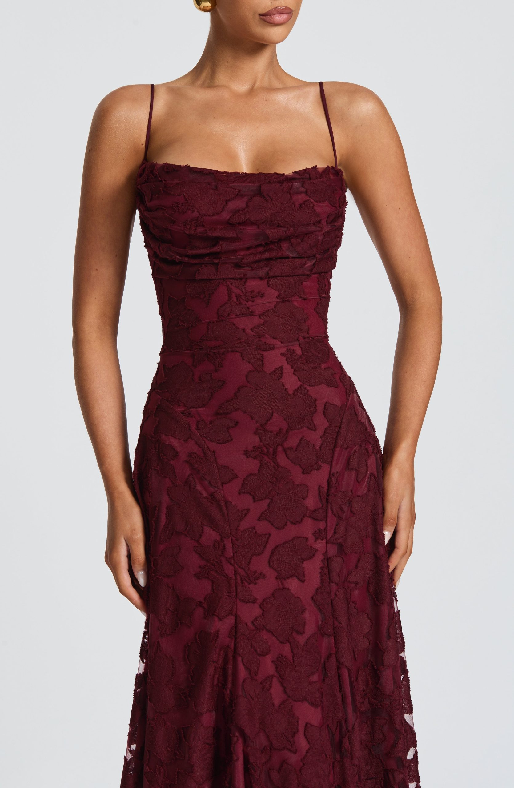 Robe longue femme bretelles fines motif floral – Image 18