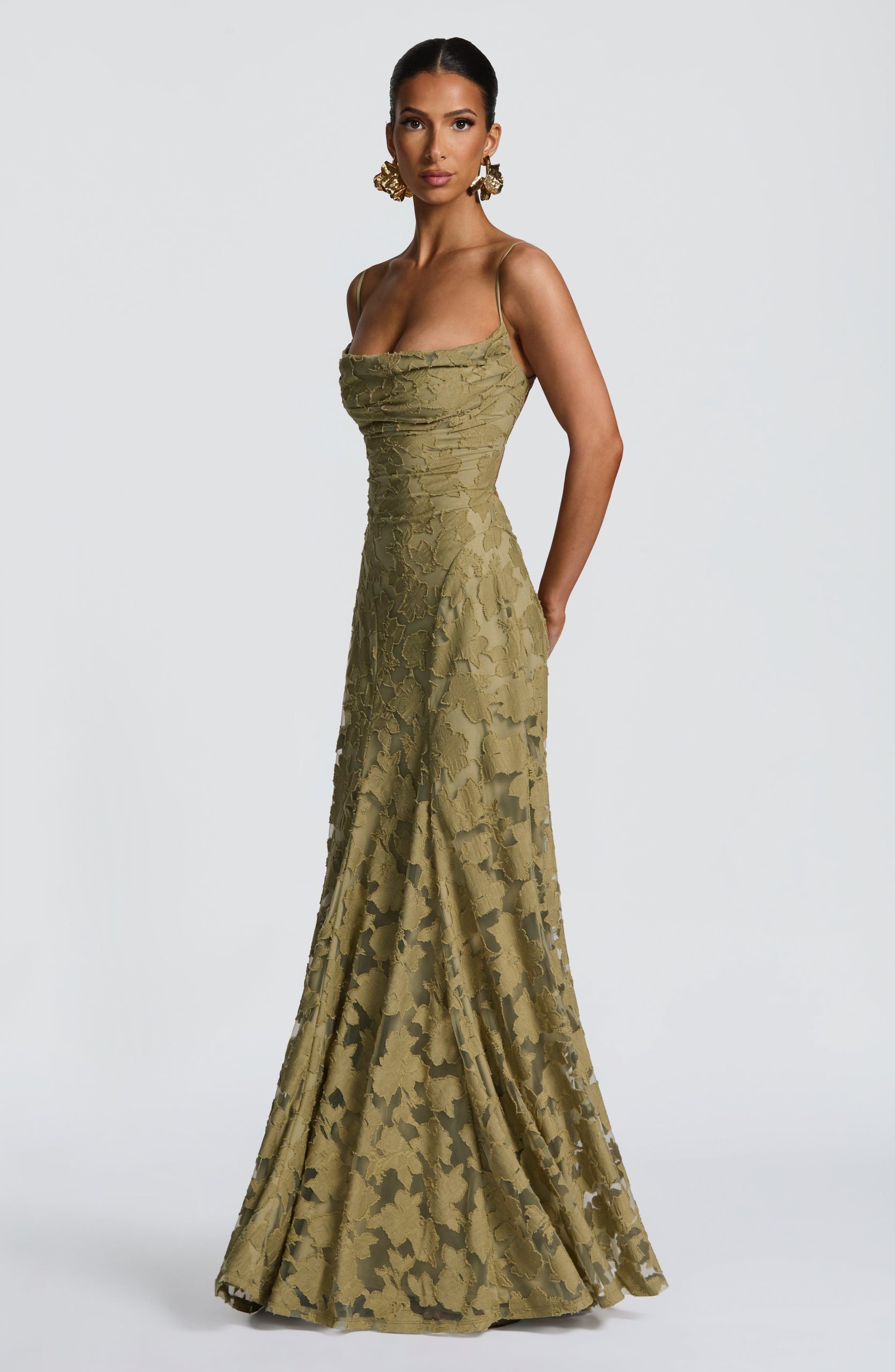 Robe longue femme bretelles fines motif floral – Image 13