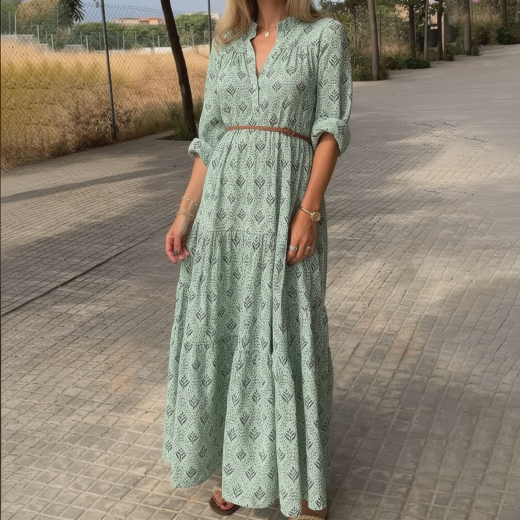 Robe femme longue fluide tissu respirant voyage – Image 7