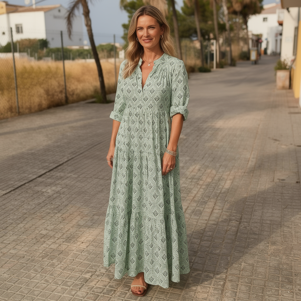 Robe femme longue fluide tissu respirant voyage – Image 4