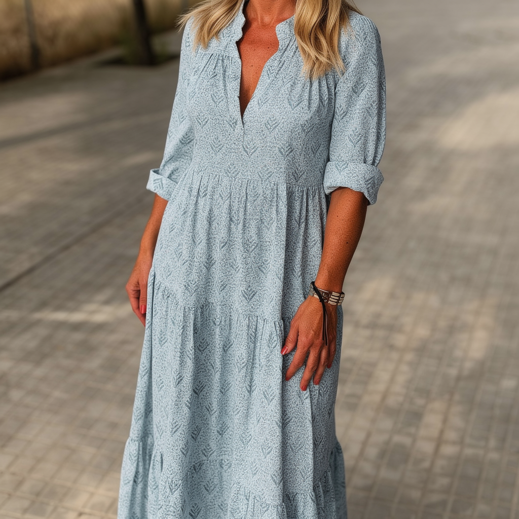 Robe femme longue fluide tissu respirant voyage – Image 6
