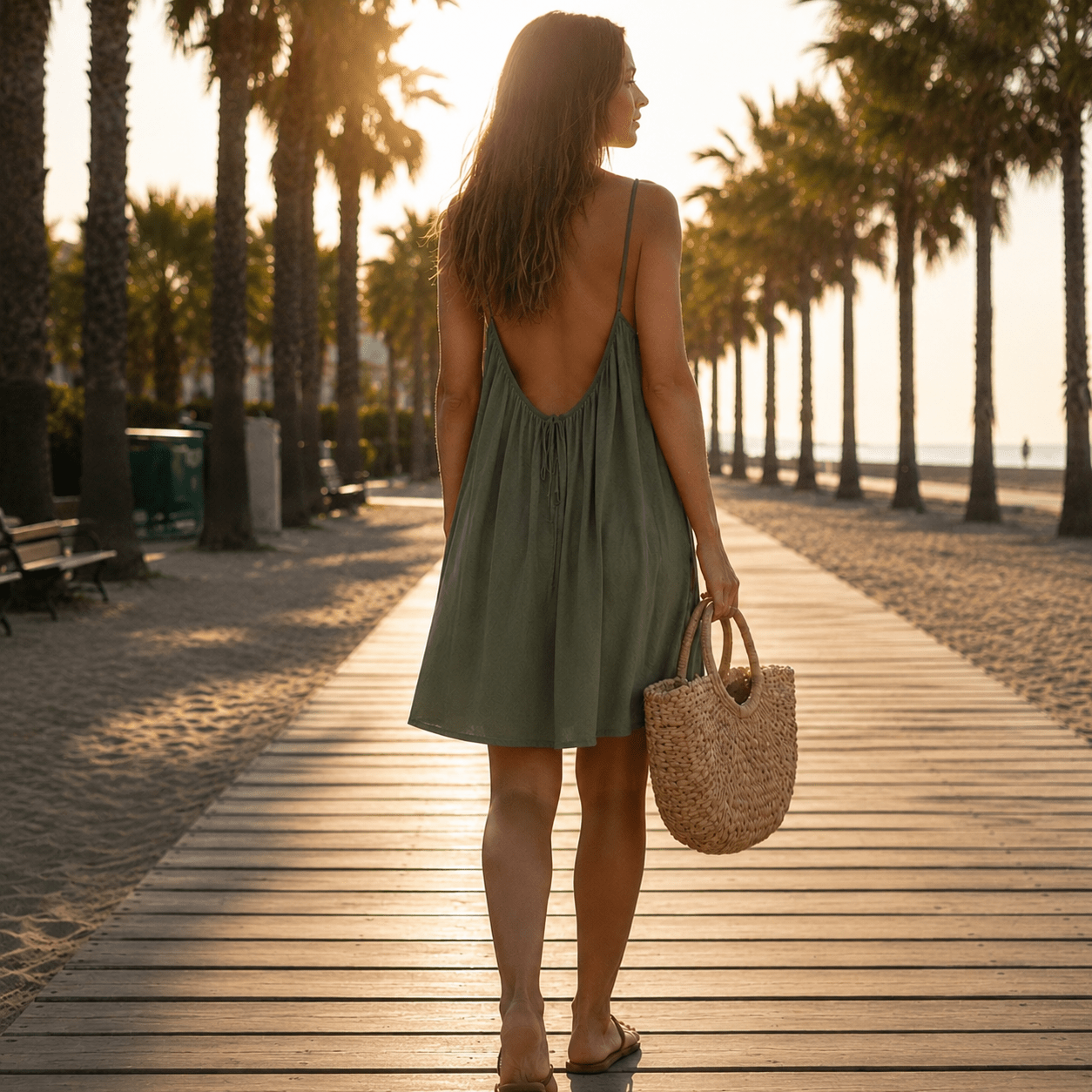 Robe femme dos ajustable confortable été – Image 13