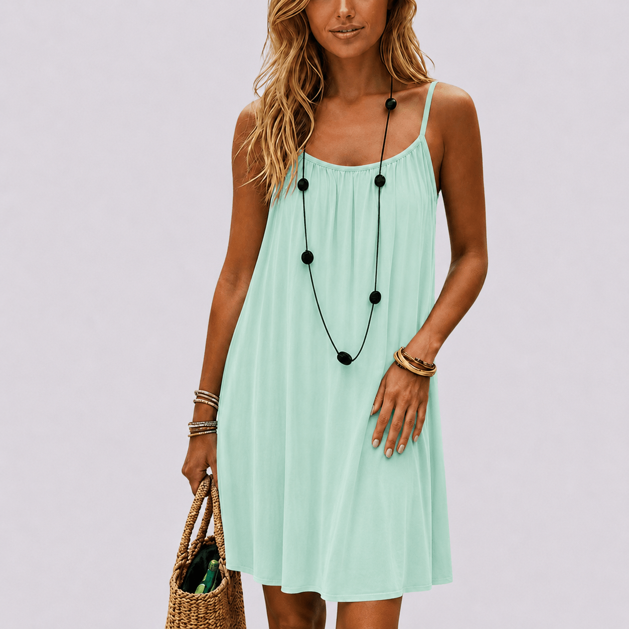 Robe femme dos ajustable confortable été – Image 10