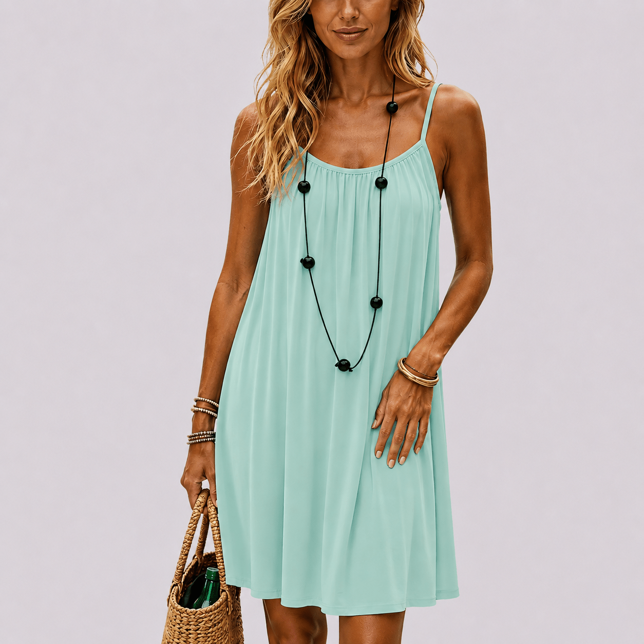 Robe femme dos ajustable confortable été – Image 15