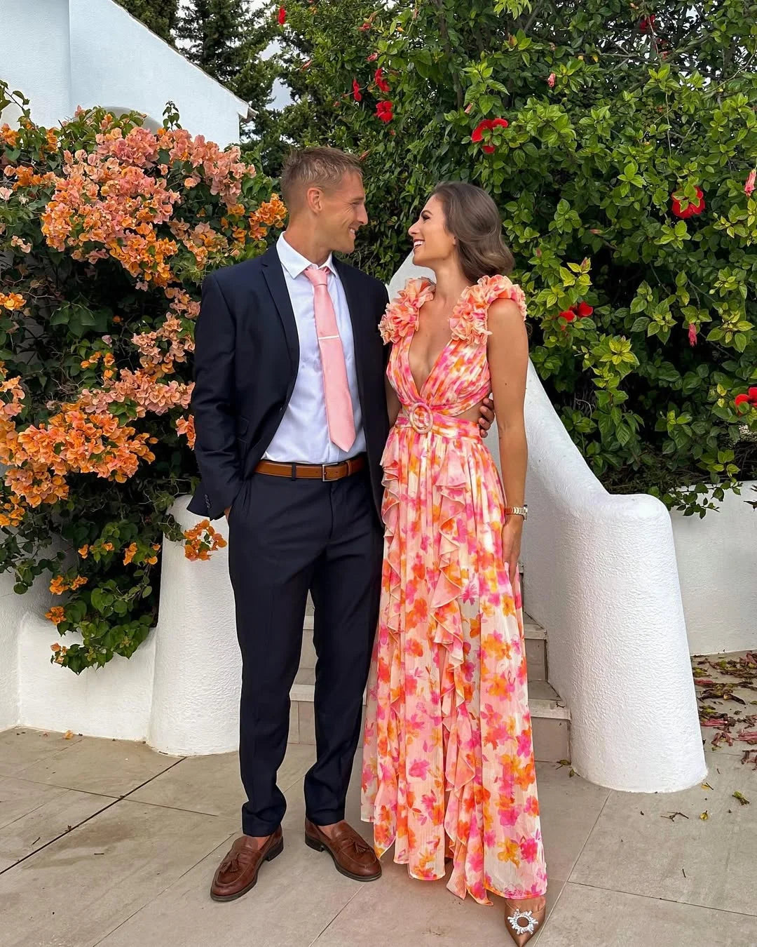 Robe femme mariage tissu léger découpé – Image 7