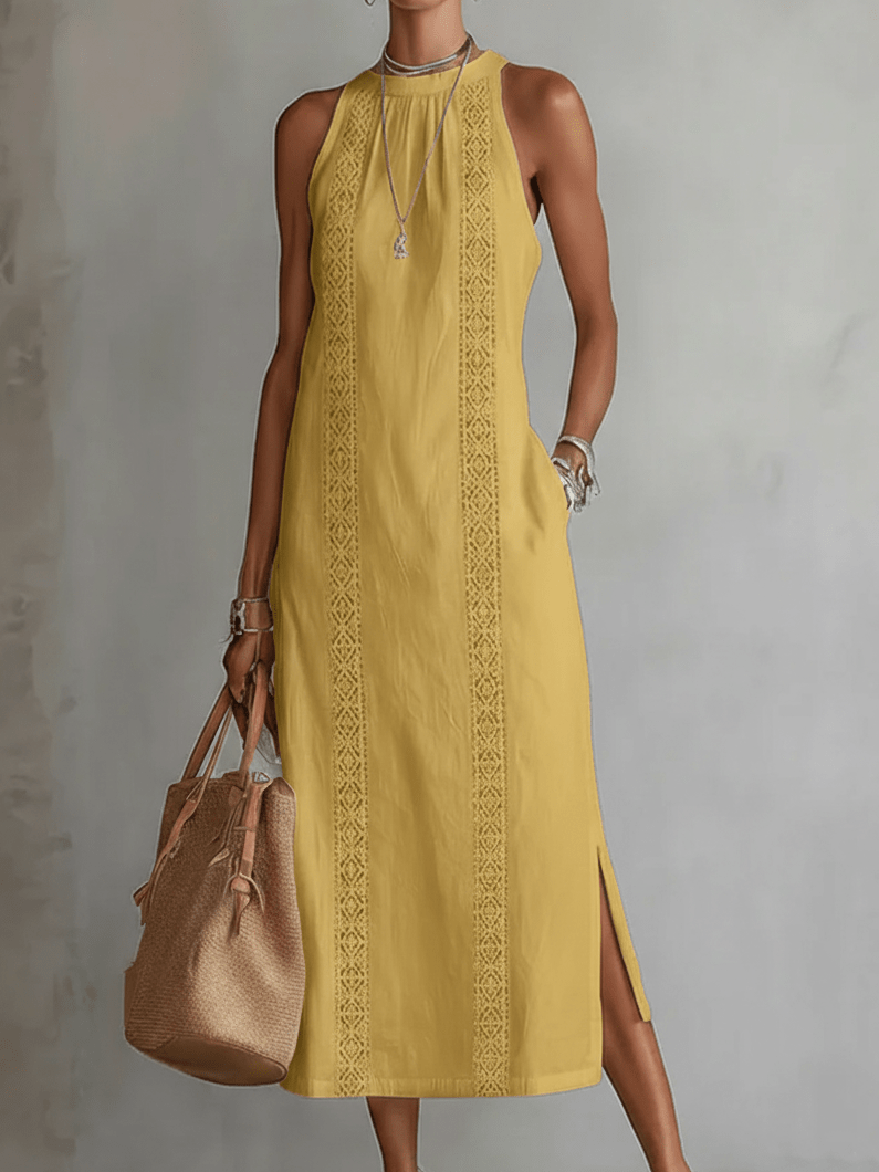 Robe femme sans manches coupe ample style minimaliste – Image 3