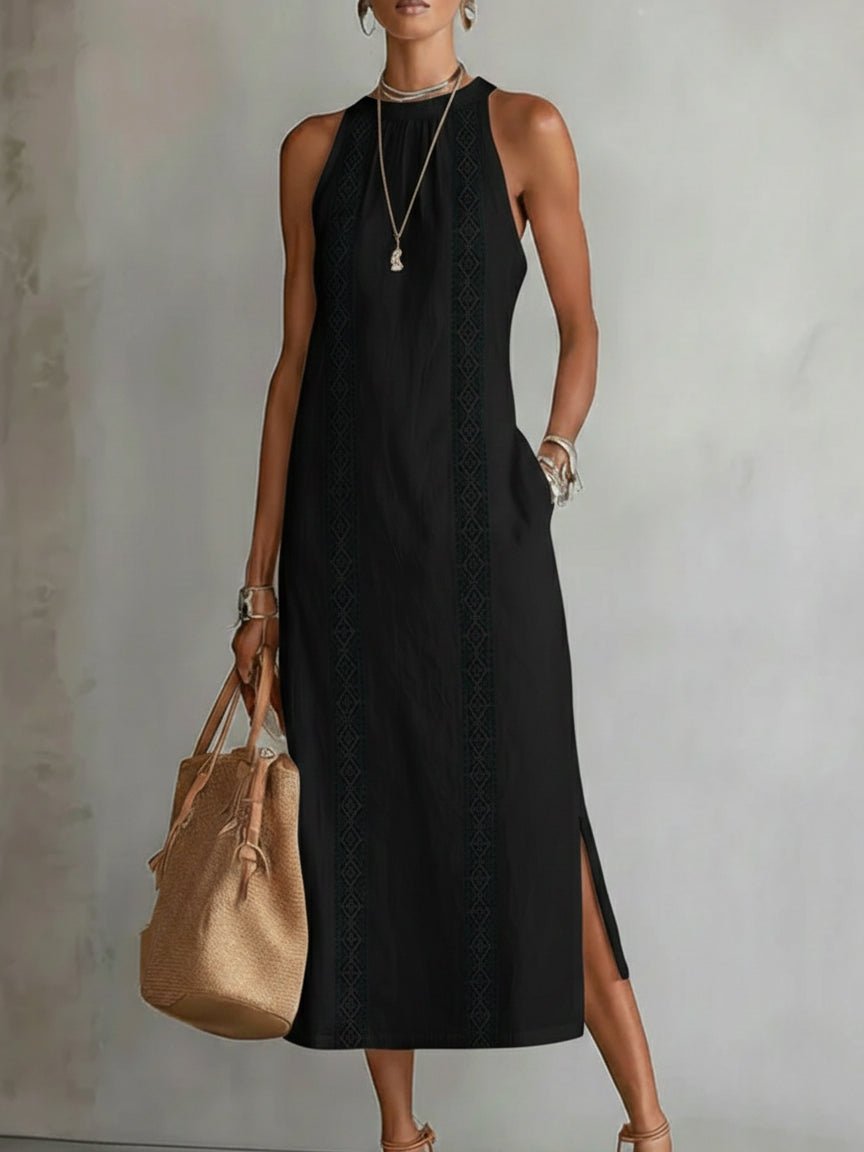 Robe femme sans manches coupe ample style minimaliste – Image 6