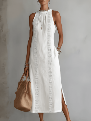 Robe femme sans manches coupe ample style minimaliste