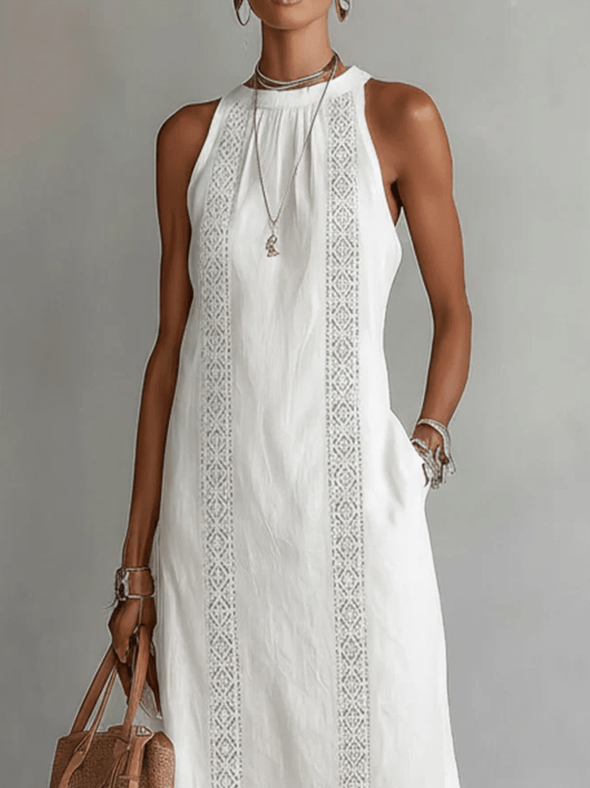 Robe femme sans manches coupe ample style minimaliste – Image 9
