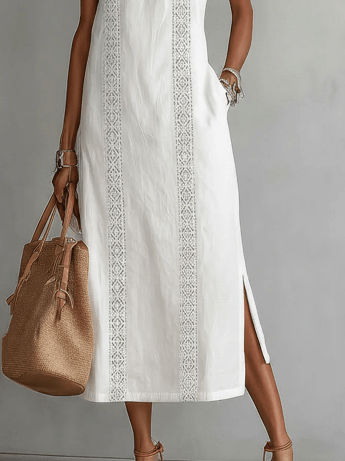 Robe femme sans manches coupe ample style minimaliste – Image 7