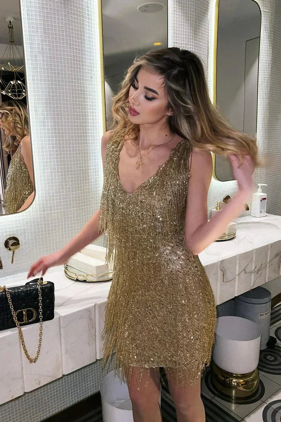 Robe femme soirée glamour confortable – Image 6