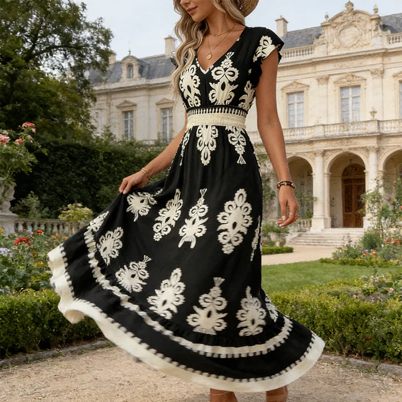 Robe femme résistante plis polyester respirant voyage – Image 9