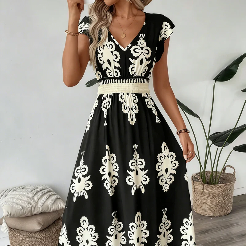 Robe femme résistante plis polyester respirant voyage – Image 2