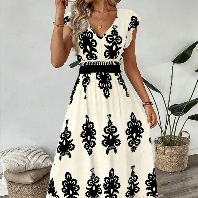 Robe femme résistante plis polyester respirant voyage – Image 4
