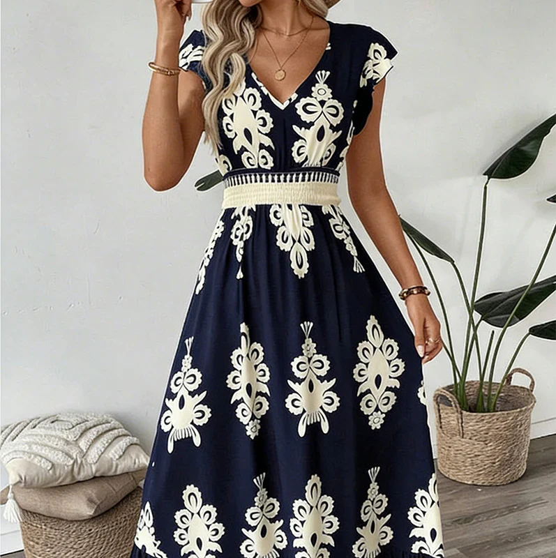 Robe femme résistante plis polyester respirant voyage – Image 5