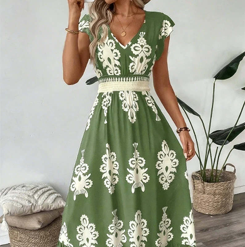 Robe femme résistante plis polyester respirant voyage – Image 6