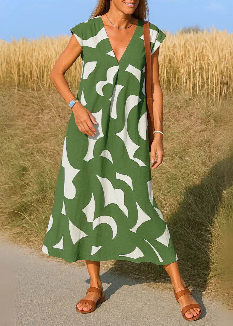 Robe femme légère imprimé graphique été – Image 5