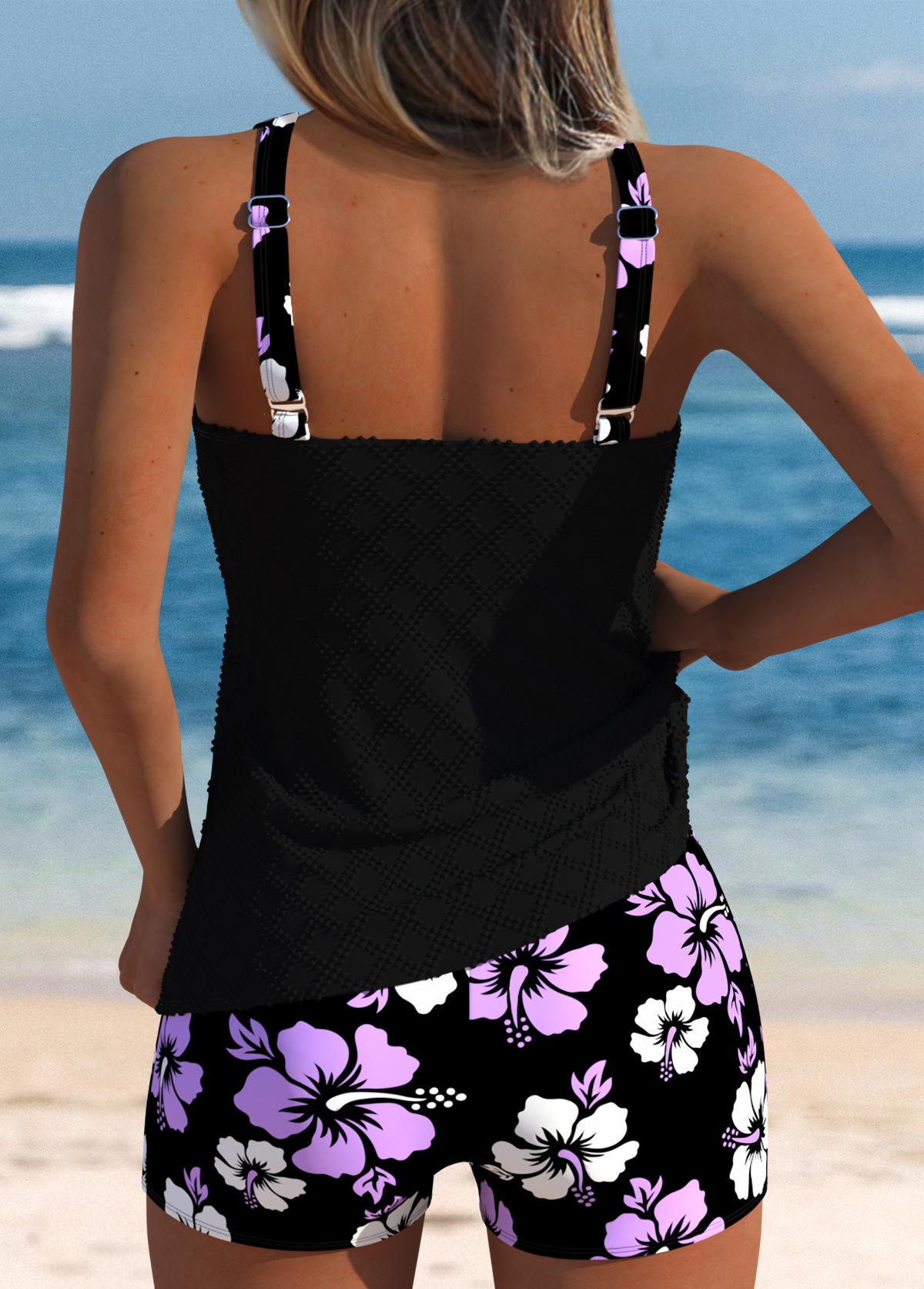 Tankini femme haut ample dos nageur short assorti – Image 3