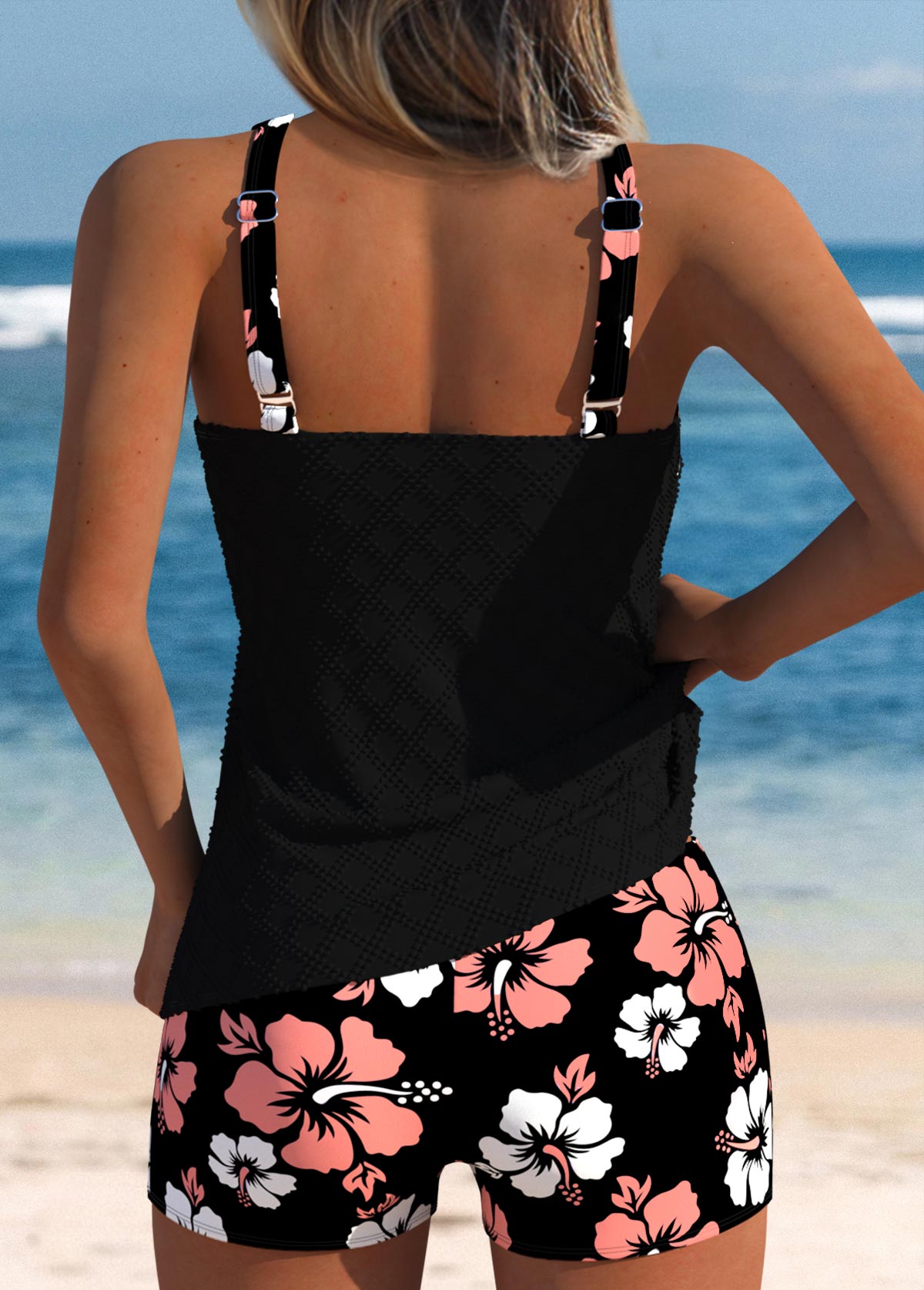 Tankini femme haut ample dos nageur short assorti – Image 4