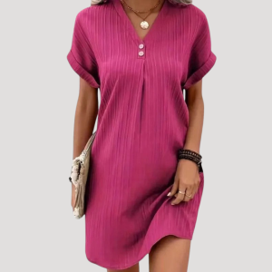 Robe d'été longueur genou décontractée femme